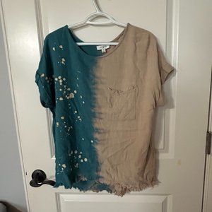 Umgee split dyed shirt